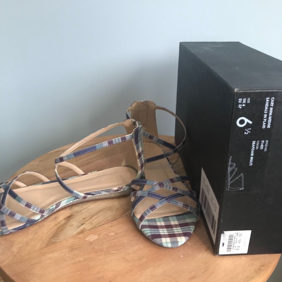 J. Crew "Cary" mini wedge sandals - Picture 1 of 3